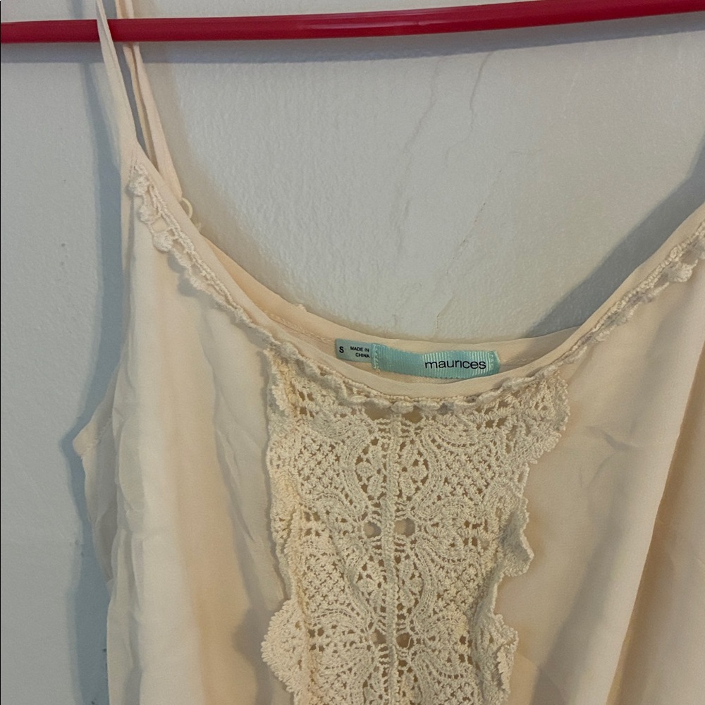 Maurices Ivory Lace Detail Tank